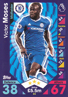 Victor Moses Chelsea 2016/17 Topps Match Attax #65
